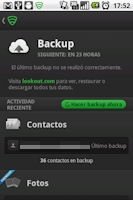 Función de backup o copia de seguridad