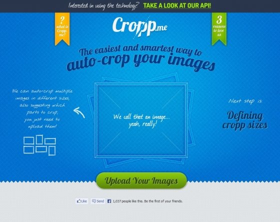 Redimensionar imágenes con Cropp.me