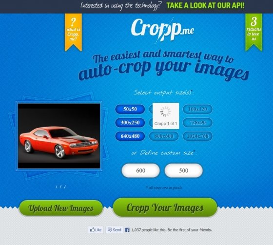 Aplicar el nuevo tamaño a las imágenes con Cropp.me