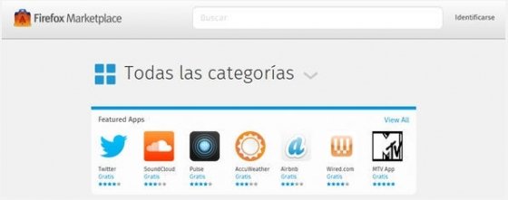 Tienda de aplicaciones de Firefox OS