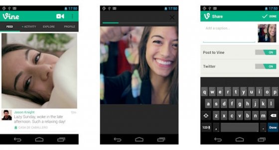 Capturas de la aplicación Vine para Android