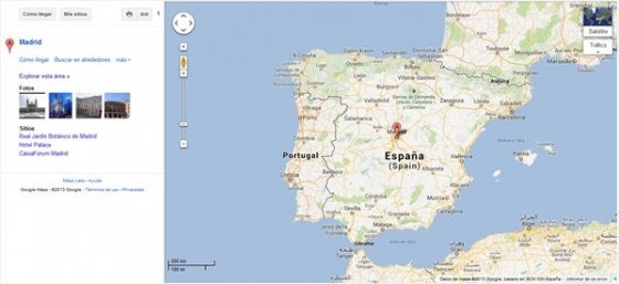Mapa de Google Maps antiguo