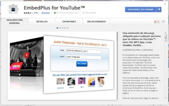 EmbedPlus en Google Play