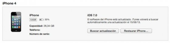 Buscar actualización para iPhone