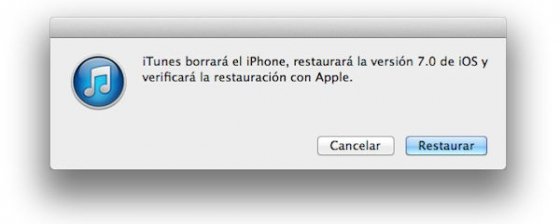 Restaurando iOS 7