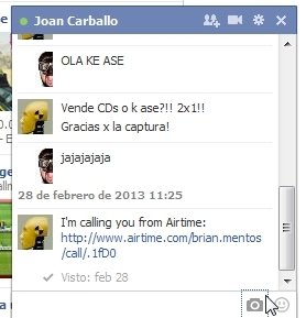 Enviar imágenes desde la ventana de chat de Facebook