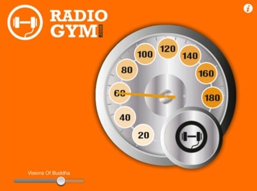 Interfaz de la aplicación RadioGym
