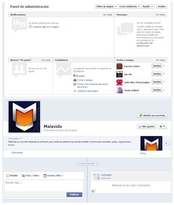 Página de Facebook ya creada