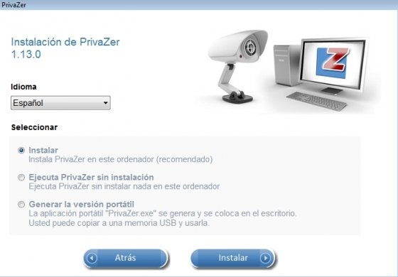 Instalación de PrivaZer