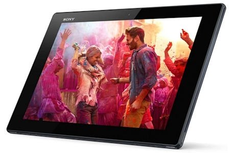 Imagen a color en la pantalla de la tableta