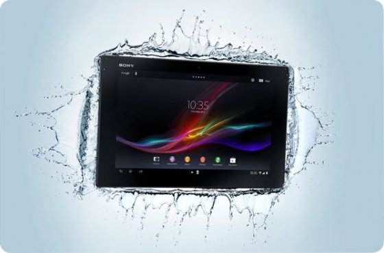 Xperia Tablet Z sumergido en agua