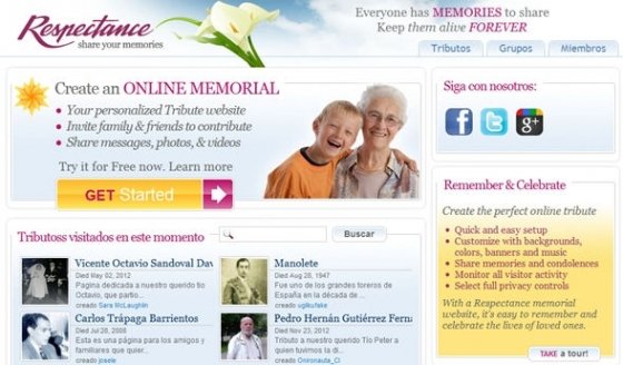 Respectance, red social para personas fallecidas