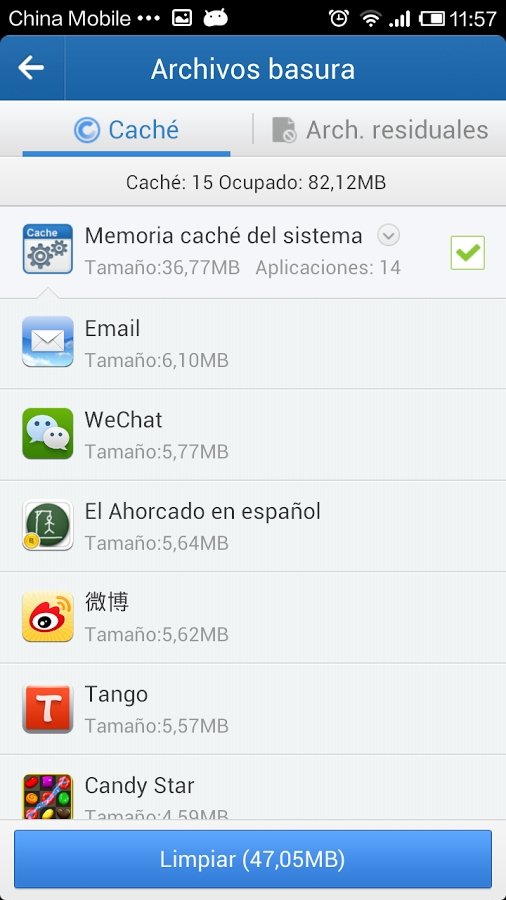 Liberar espacio en Android con Clean Master