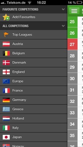 Toda la información de decenas de campeonatos está en The Football App para Android e iPhone