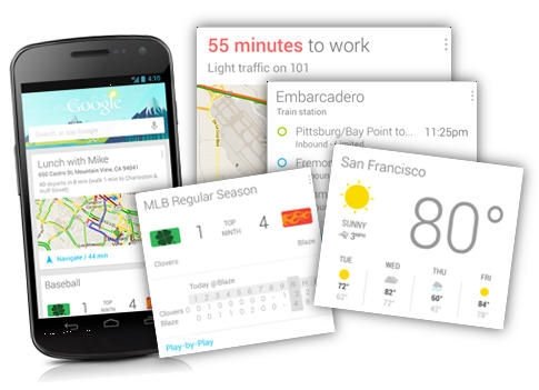 Función Google Now integrada en la aplicación Búsqueda de Google