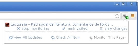 Notificación de nuevo contenido en una página web