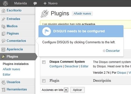 Configurar el plugin de Disqus en WordPress