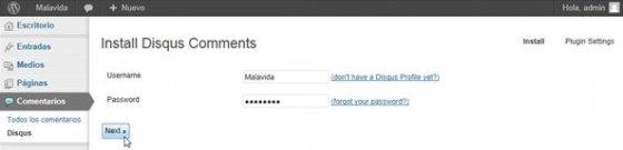Loguéate en Disqus desde los comentarios de WordPress