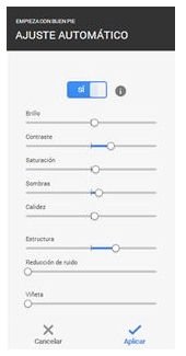 Configuración del ajuste automático