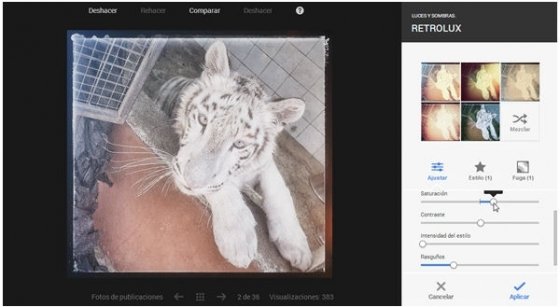Editando una imagen en Google Plus