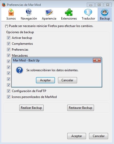 Mar Mod sobrescribiendo datos