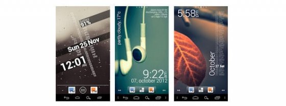 Ejemplos de widgets creados con Zooper Widget