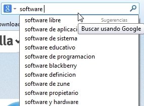 Sugerencias búsqueda Firefox