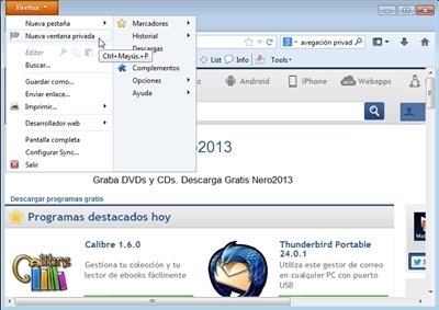 Navegación modo incógnito