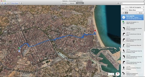 Cambios de Maps en OS X Mavericks