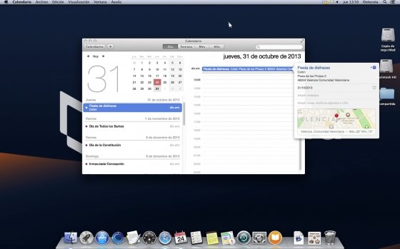 Gestión de eventos en Calendario de OS X Mavericks