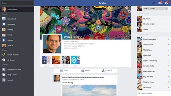 Timeline de Facebook para Windows 8.1