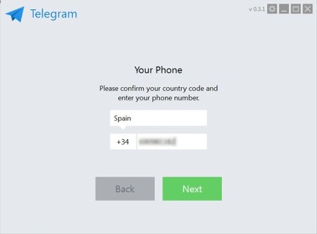 Telegram inicio