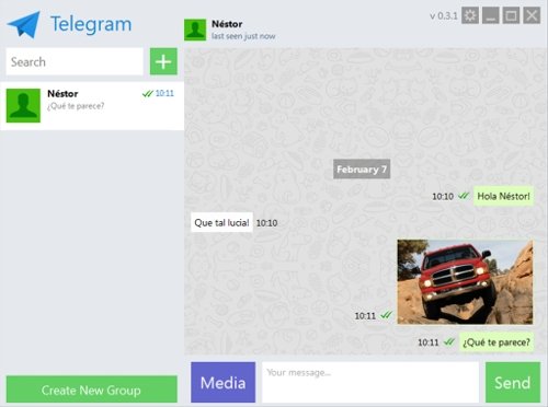 Telegram conversación