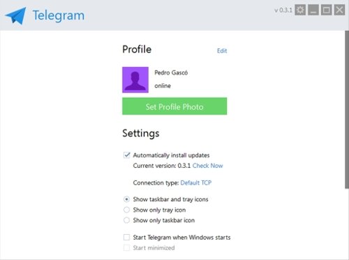 Telegram configuración