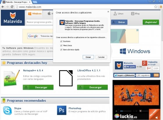 La facilidad de uso de Google Chrome