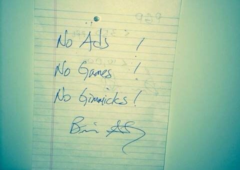 Nota manuscrita de Jan Koum, creador de WhatsApp