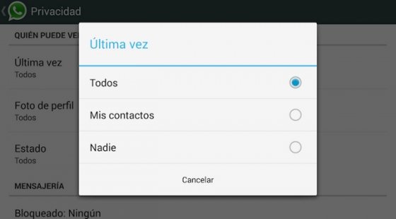 Cómo ocultar tu última conexión a WhatsApp