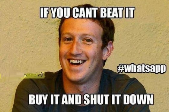 Meme sobre la compra de WhatsApp por parte de Facebook