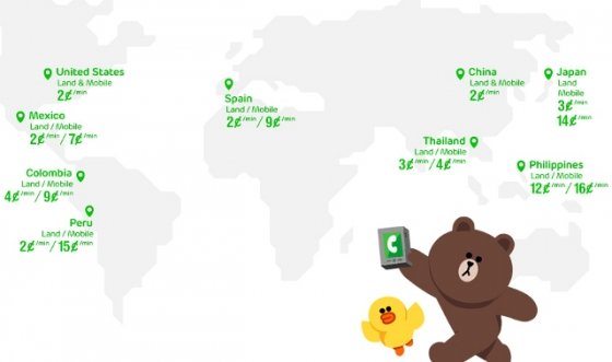 Tarifas de LINE Call