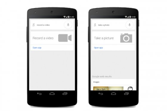 Comandos de voz para hacer fotos y grabar vídeos para Google Search/Google Now