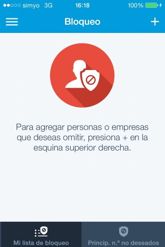 Contactos de Truecaller bloqueados
