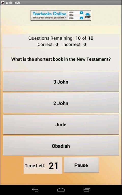 Juegos de tipo Trivial - La Biblia