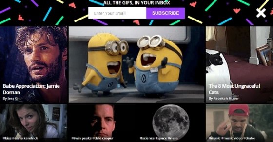 Interfaz de Giphy