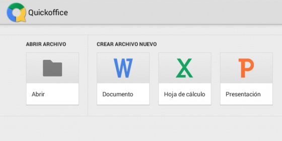 Captura de QuickOffice en una tableta Android