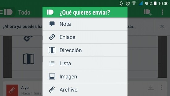 Envío desde Android