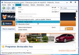 Arora  0.10.0 Espa�ol imagen 2