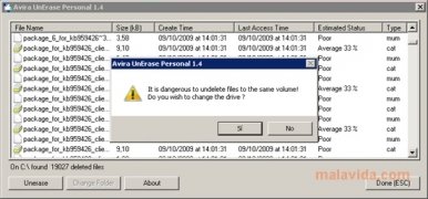 Avira UnErase  Personal 1.4 imagen 2
