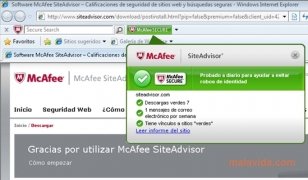 McAfee Site Advisor Internet Explorer  3.3.1.133 imagen 4
