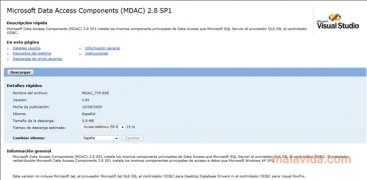 MDAC 2.8 SP1  (Service Pack 1) Espa�ol imagen 1