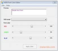 MSN Font Color Editor  4.2 imagen 2
